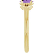 14K Yellow Natural Amethyst Youth Heart Ring