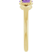 14K Yellow Natural Amethyst Youth Heart Ring