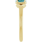 14K Yellow Lab-Grown Alexandrite Youth Heart Ring