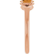 14K Rose Natural Citrine Youth Heart Ring