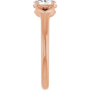 14K Rose 1/4 CT Natural Diamond Youth Heart Ring