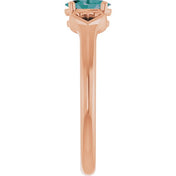 14K Rose Lab-Grown Alexandrite Youth Heart Ring