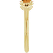 14K Yellow Natural Citrine Youth Heart Ring