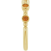 14K Yellow Natural Citrine Stackable Ring