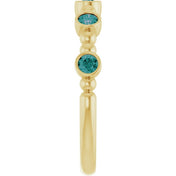 14K Yellow Natural Alexandrite Stackable Ring