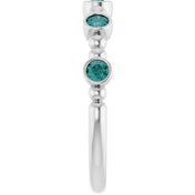 Sterling Silver Lab-Grown Alexandrite Stackable Ring