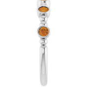 Sterling Silver Natural Citrine Stackable Ring