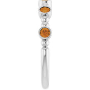 Sterling Silver Natural Citrine Stackable Ring