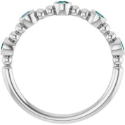 Platinum Natural Alexandrite Stackable Ring
