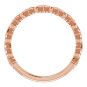14K Rose 1/10 CTW Natural Diamond Stackable Ring