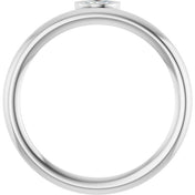 Platinum .07 CT Natural Diamond Stackable Ring