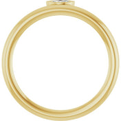 14K Yellow .07 CT Natural Diamond Stackable Ring