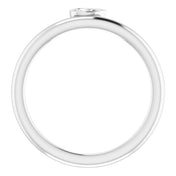Platinum 1/10 CT Natural Diamond Stackable Ring