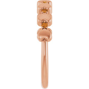 14K Rose Natural Citrine Heart Stackable Ring