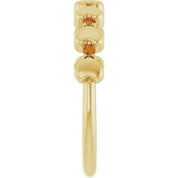 14K Yellow Natural Citrine Heart Stackable Ring