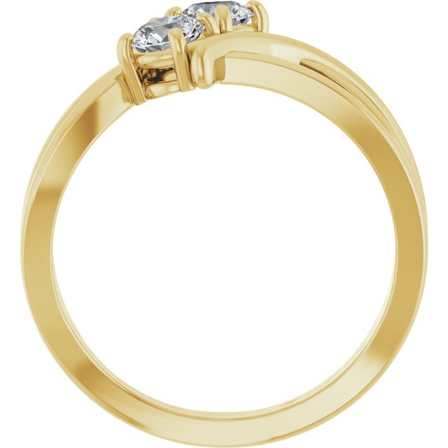2 CTW Lab-Grown Diamond Two-Stone Ring