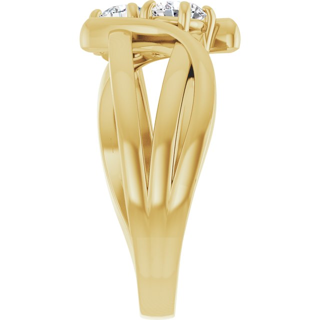 2 CTW Lab-Grown Diamond Two-Stone Ring