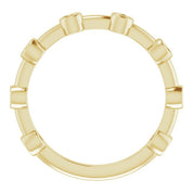 14K Yellow Natural Pink Tourmaline Bezel-Set Bar Ring