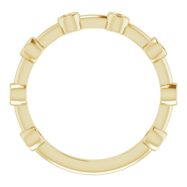 14K Yellow Natural Pink Tourmaline Bezel-Set Bar Ring