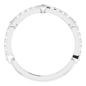 Sterling Silver 1/4 CTW Natural Diamond Stackable Ring - Stylish and Elegant