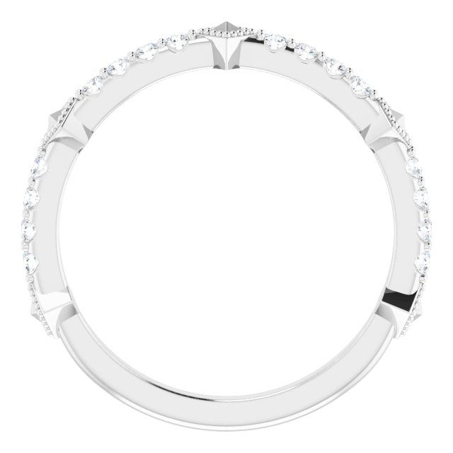 Sterling Silver 1/4 CTW Natural Diamond Stackable Ring - Stylish and Elegant