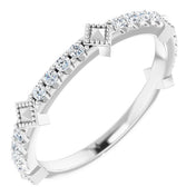 Sterling Silver 1/4 CTW Natural Diamond Stackable Ring - Stylish and Elegant