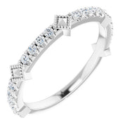 Sterling Silver 1/4 CTW Natural Diamond Stackable Ring - Stylish and Elegant