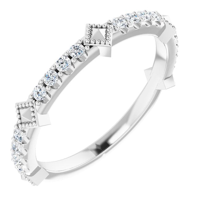Sterling Silver 1/4 CTW Natural Diamond Stackable Ring - Stylish and Elegant