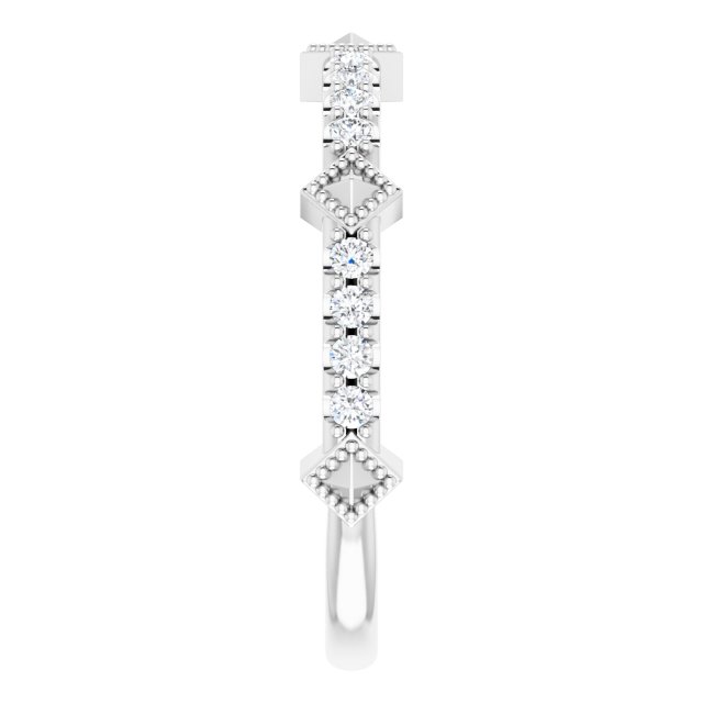 Sterling Silver 1/4 CTW Natural Diamond Stackable Ring - Stylish and Elegant