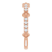 14K Rose 1/4 CTW Natural Diamond Stackable Ring - Stylish and Elegant