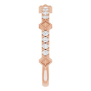 14K Rose 1/4 CTW Natural Diamond Stackable Ring - Stylish and Elegant