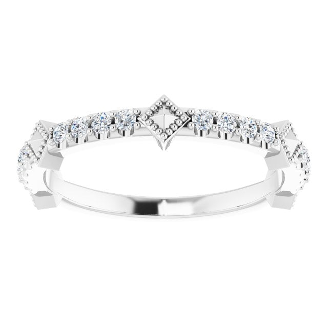 Sterling Silver 1/4 CTW Natural Diamond Stackable Ring - Stylish and Elegant