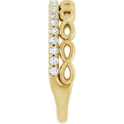 Natural Infinity-Inspired Natural Gemstone Stackable Ring in 14K Gold, Silver, and Platinum