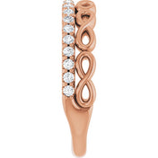 Natural Infinity-Inspired Natural Gemstone Stackable Ring in 14K Gold, Silver, and Platinum