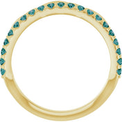 Natural Infinity-Inspired Natural Gemstone Stackable Ring in 14K Gold, Silver, and Platinum