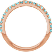 Natural Infinity-Inspired Natural Gemstone Stackable Ring in 14K Gold, Silver, and Platinum
