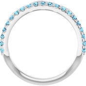 Natural Infinity-Inspired Natural Gemstone Stackable Ring in 14K Gold, Silver, and Platinum