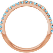 Natural Infinity-Inspired Natural Gemstone Stackable Ring in 14K Gold, Silver, and Platinum