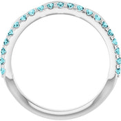 Natural Infinity-Inspired Natural Gemstone Stackable Ring in 14K Gold, Silver, and Platinum
