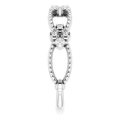 Sterling Silver .06 CTW Natural Diamond Stackable Bead Ring - Stylish Elegance