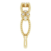 14K Yellow Gold .06 CTW Natural Diamond Stackable Beaded Ring - Elegant Jewelry by [Brand]