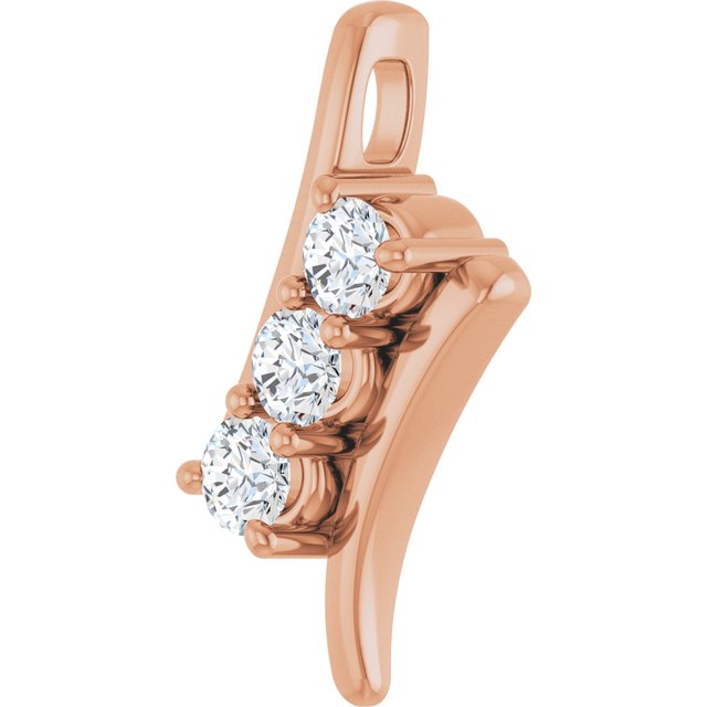 14K Rose 1/3 CTW Lab Grown Diamond Pendant