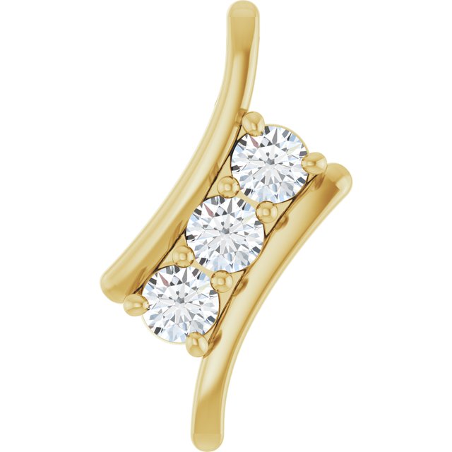 14K Yellow 1/3 CTW Lab Grown Diamond Pendant