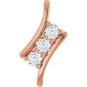 14K Rose 1/3 CTW Lab Grown Diamond Pendant