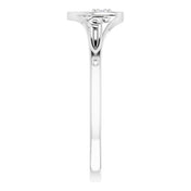 14K White .01 CT Natural Diamond Youth Heart Ring