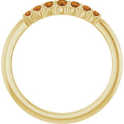 14K Yellow Natural Citrine Stackable Ring