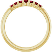 14K Yellow Natural Ruby Stackable Ring