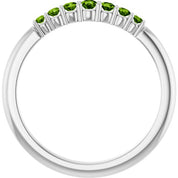 Sterling Silver Natural Peridot Stackable Ring