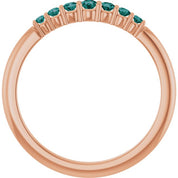 14K Rose Natural Alexandrite Stackable Ring