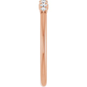 14K Rose 1/6 CTW Natural Diamond Stackable Ring